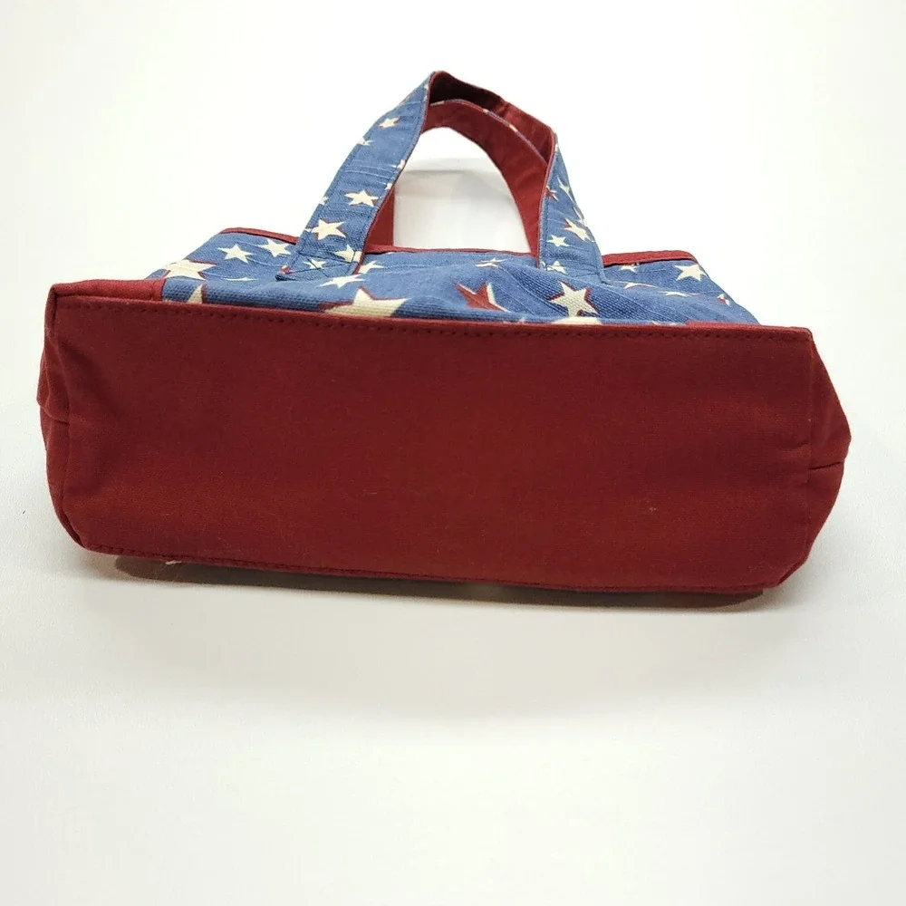 Longaberger Tote‎ Homestead Patriotic Small Red White Blue Stars USA